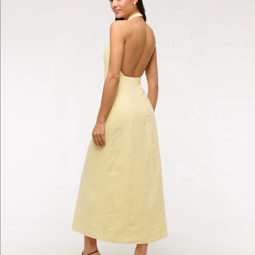 Abercrombie premium linen halter dress